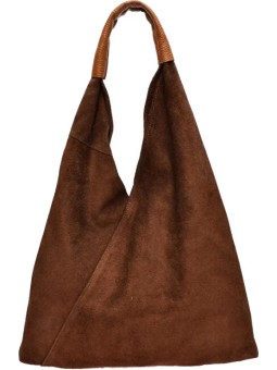 Anna Luchini Borsa a tracolla da donna in pelle modello Hobo AL 8166 Marrone donna