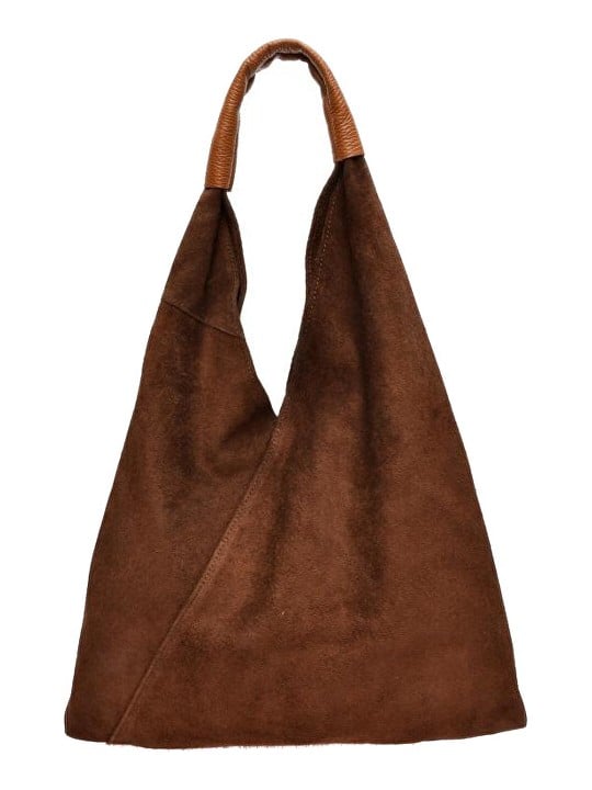 Anna Luchini Borsa a tracolla da donna in pelle modello Hobo AL 8166 Marrone donna