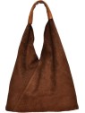 Anna Luchini Borsa a tracolla da donna in pelle modello Hobo AL 8166 Marrone donna