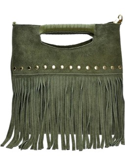 Luisa Vannini Borsa a mano da donna in pelle LV 8189T Verde Militare donna