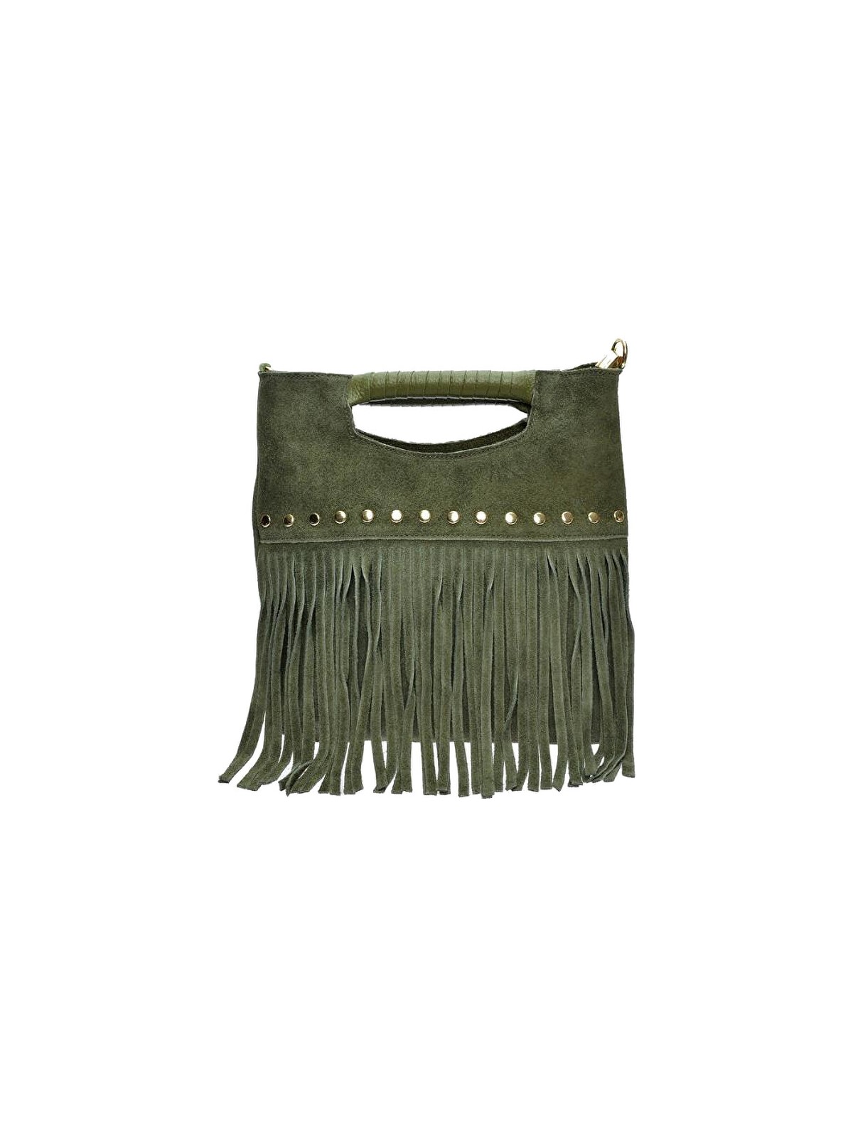 Luisa Vannini Borsa a mano da donna in pelle LV 8189T Verde Militare donna