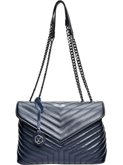 Luisa Vannini Borsa da donna in pelle LV 2183 Blu Scuro donna