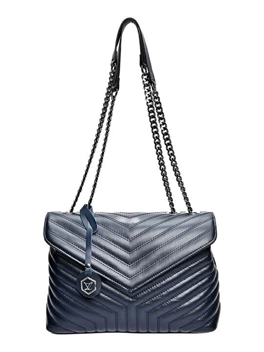 Luisa Vannini Borsa da donna in pelle LV 2183 Blu Scuro donna