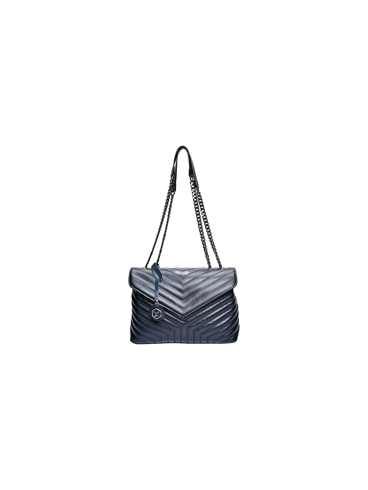 Luisa Vannini Borsa da donna in pelle LV 2183 Blu Scuro donna