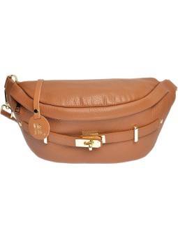 Anna Luchini Borsa a rene da donna in pelle AL 1850 Cognac Scuro donna