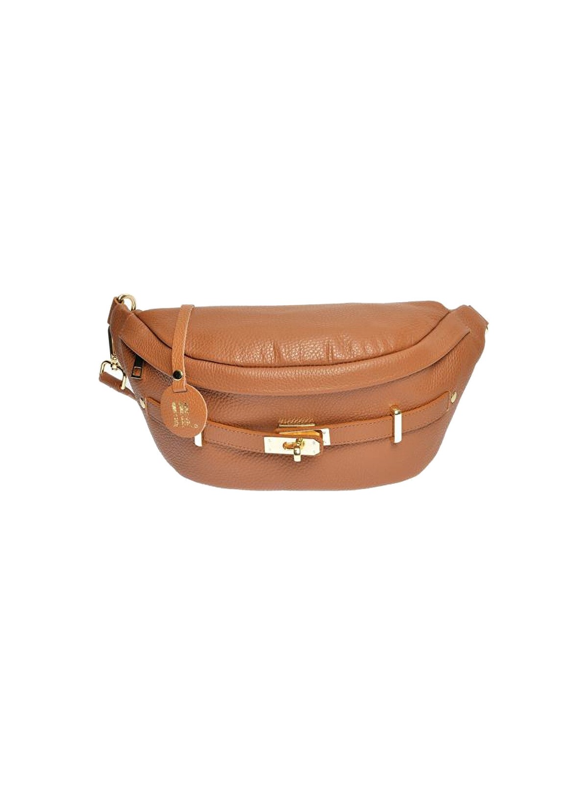 Anna Luchini Borsa a rene da donna in pelle AL 1850 Cognac Scuro donna
