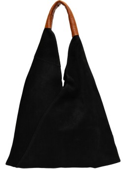 Anna Luchini Borsa a tracolla da donna in pelle modello Hobo AL 8166 Nero donna