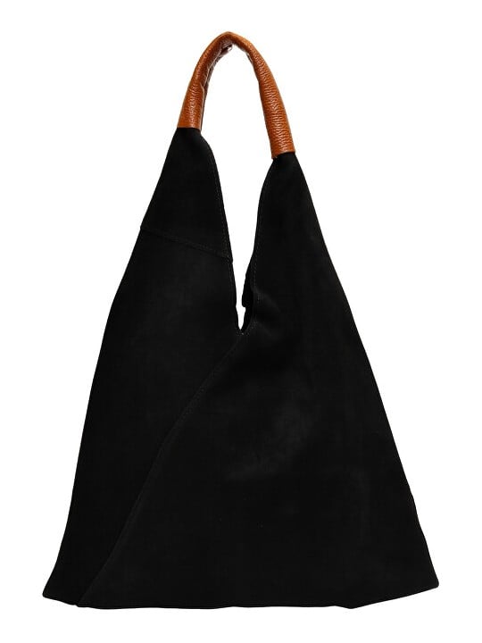 Anna Luchini Borsa a tracolla da donna in pelle modello Hobo AL 8166 Nero donna