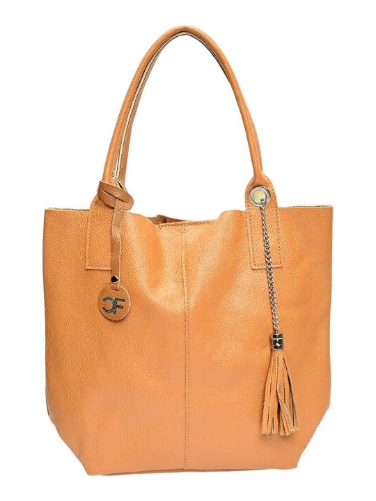 Carla Ferreri Borsa a tracolla da donna in pelle modello Hobo CF1619 color cognac donna