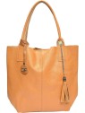 Carla Ferreri Borsa a tracolla da donna in pelle modello Hobo CF1619 color cognac donna