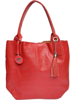 Carla Ferreri Borsa a tracolla Hobo da donna in pelle CF1619 Rosso donna