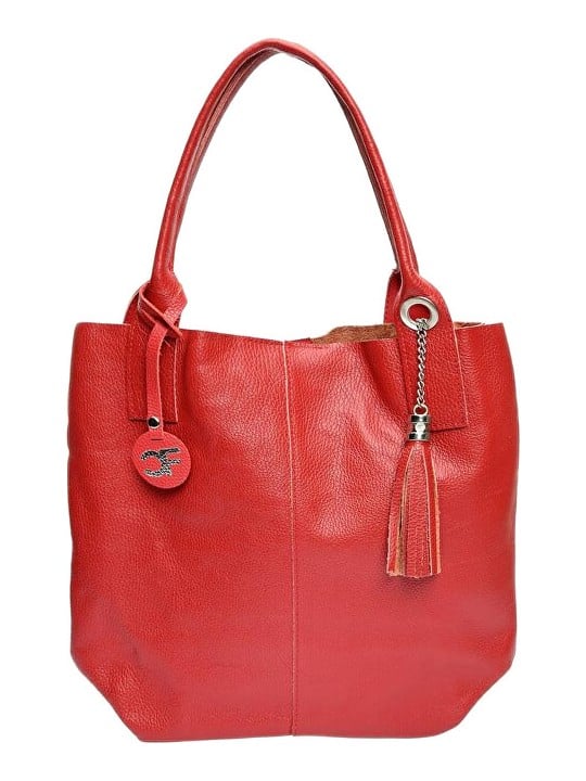 Carla Ferreri Borsa a tracolla Hobo da donna in pelle CF1619 Rosso donna
