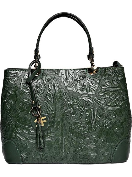 Carla Ferreri Borsa da donna in pelle CF3127 Verde donna