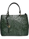 Carla Ferreri Borsa da donna in pelle CF3127 Verde donna