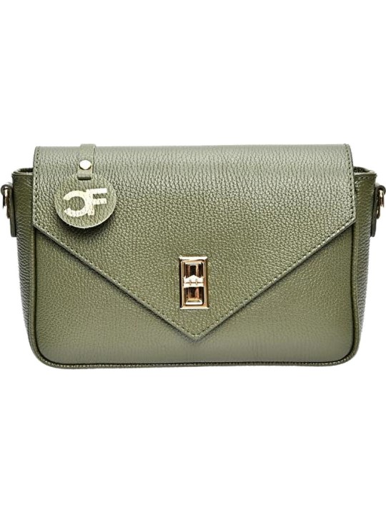 Carla Ferreri Borsa a tracolla da donna in pelle CF1948T Verde Militare donna