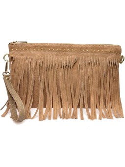 Anna Luchini Borsa da donna in pelle AL 8176T Fango donna