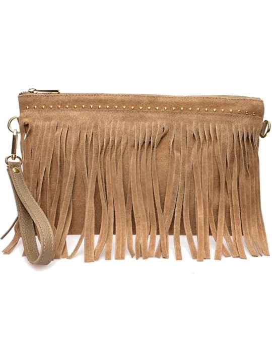 Anna Luchini Borsa da donna in pelle AL 8176T Fango donna