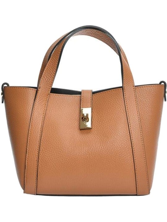 Anna Luchini Borsa da donna in pelle AL WH TSBV 20 Cognac donna
