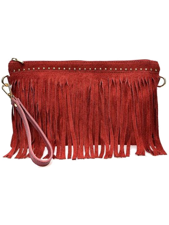 Anna Luchini Borsa da donna in pelle AL 8176T Bordeaux donna