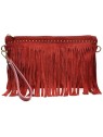 Anna Luchini Borsa da donna in pelle AL 8176T Bordeaux donna
