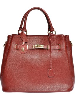Anna Luchini Borsa a mano da donna in pelle AL 1762 Rosso Scuro donna