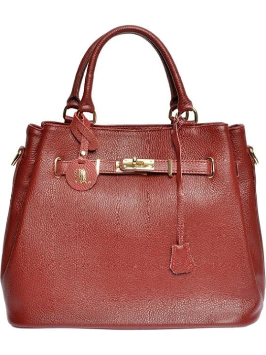 Anna Luchini Borsa a mano da donna in pelle AL 1762 Rosso Scuro donna