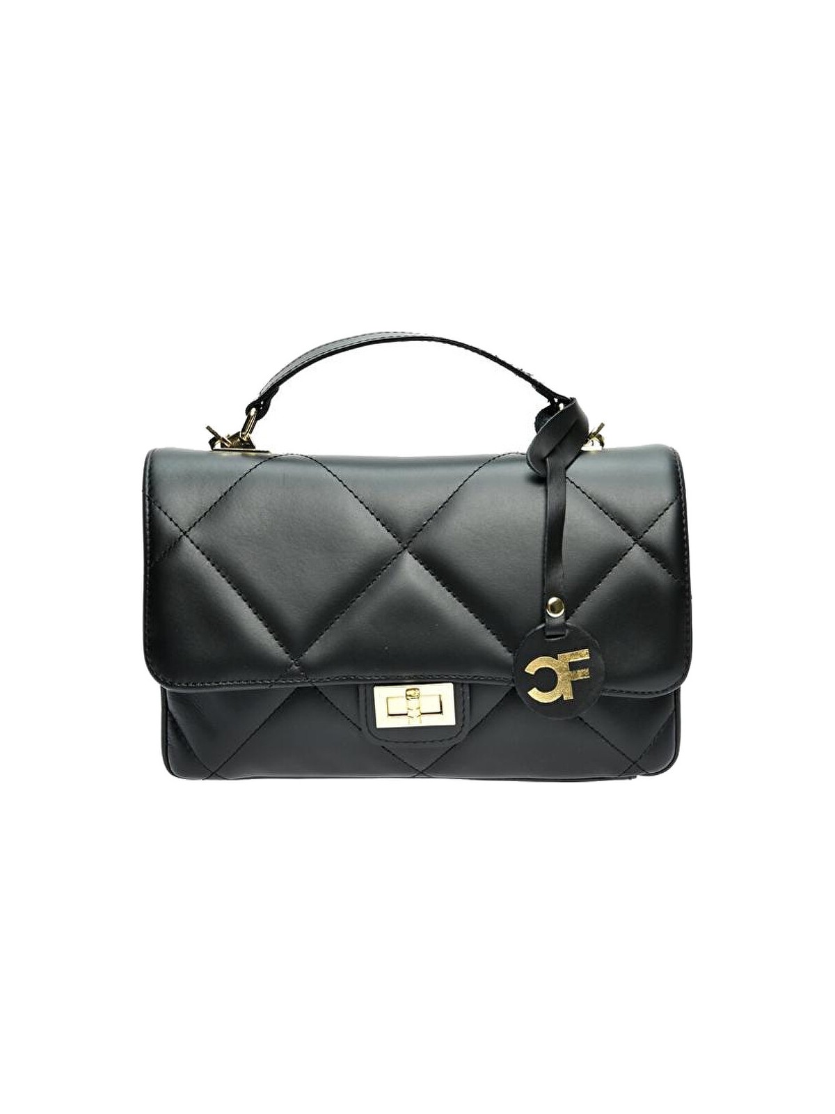 Carla Ferreri Borsa a tracolla da donna in pelle CF2211 Nero donna