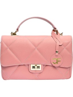 Carla Ferreri Borsa a tracolla da donna in pelle CF2211 Rosa Scuro donna