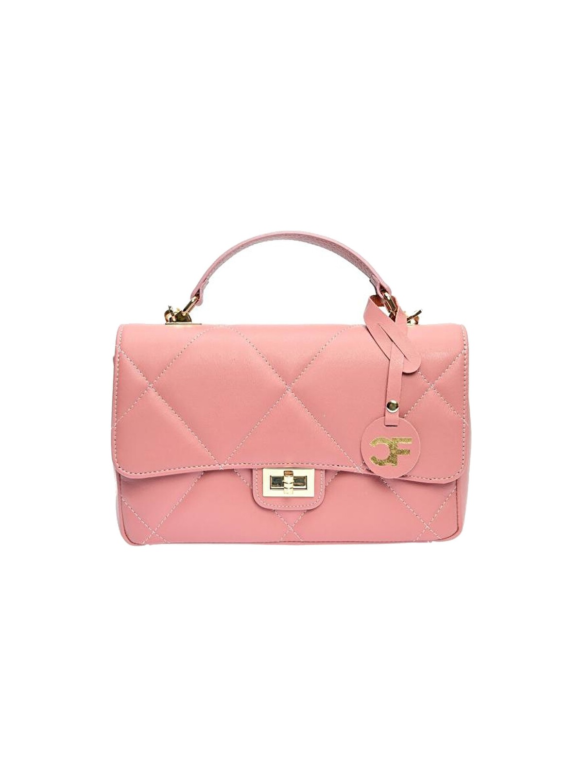 Carla Ferreri Borsa a tracolla da donna in pelle CF2211 Rosa Scuro donna