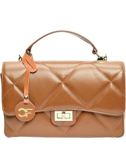 Carla Ferreri Borsa a tracolla da donna in pelle CF2211 color cognac donna