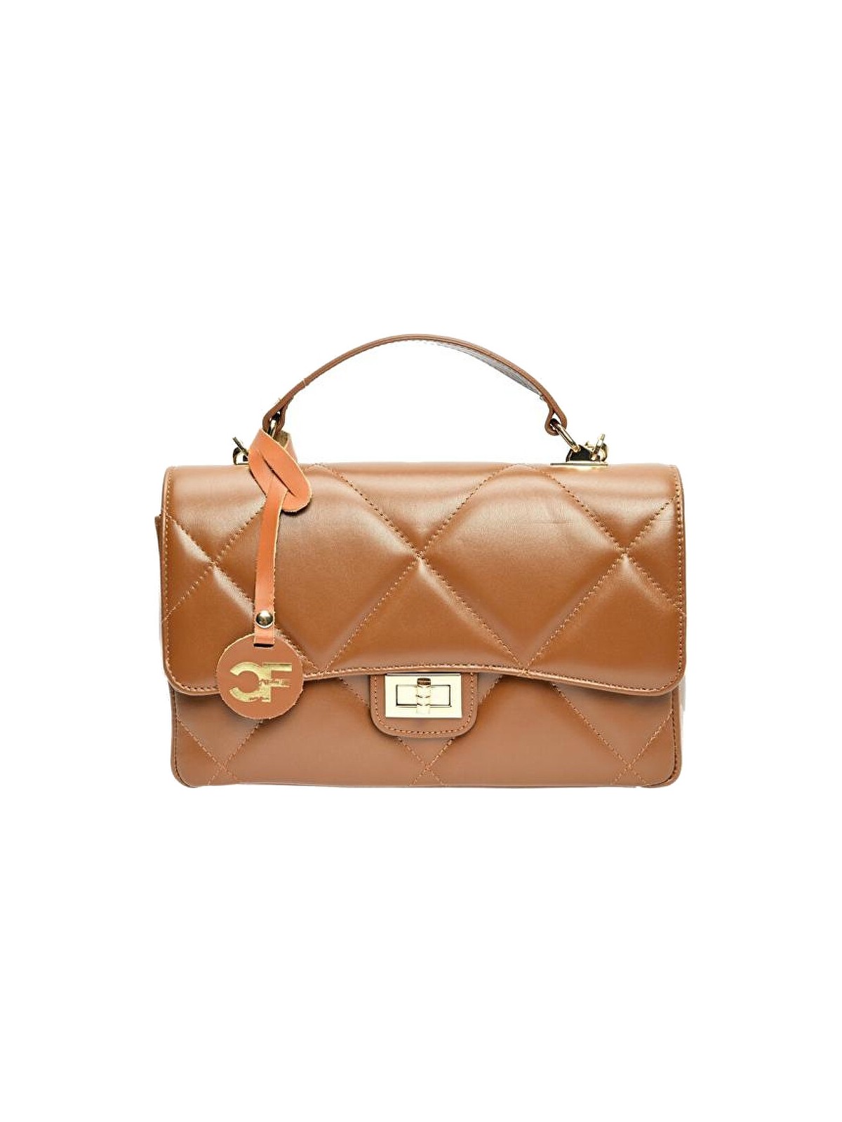 Carla Ferreri Borsa a tracolla da donna in pelle CF2211 color cognac donna