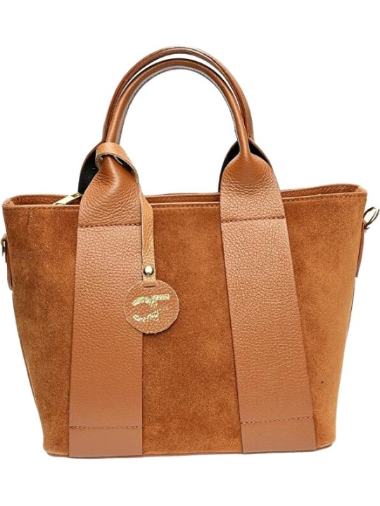 Carla Ferreri Borsa da donna in pelle CF8156 color cognac donna