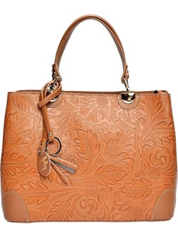 Carla Ferreri Borsa da donna in pelle CF3127 color cognac donna
