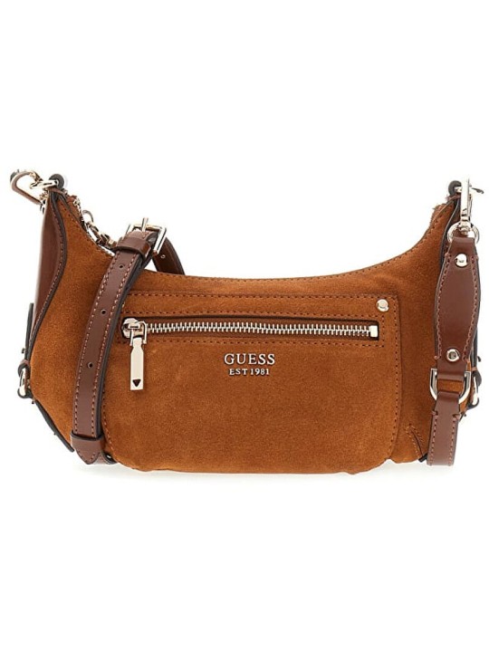 Guess Borsa a tracolla da donna in pelle Banana Bag HWSG9501720-COG donna