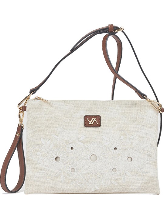 Verde Borsa a tracolla da donna 16-8607 avorio donna