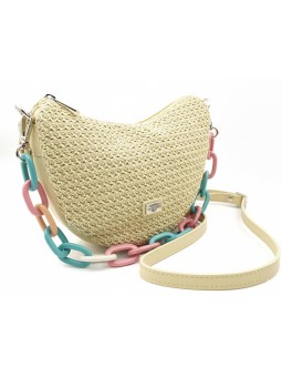 Caramelo Borsa da donna in pelle Banana Bag 82330 Mostaza donna