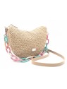Caramelo Borsa da donna in pelle Banana Bag 82330 color cammello donna