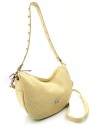 Caramelo Borsa da donna in pelle Banana Bag 82343 Amarillo donna