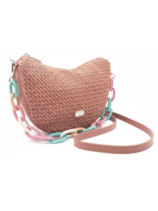 Caramelo Borsa da donna in pelle Banana Bag 82330 Nude donna