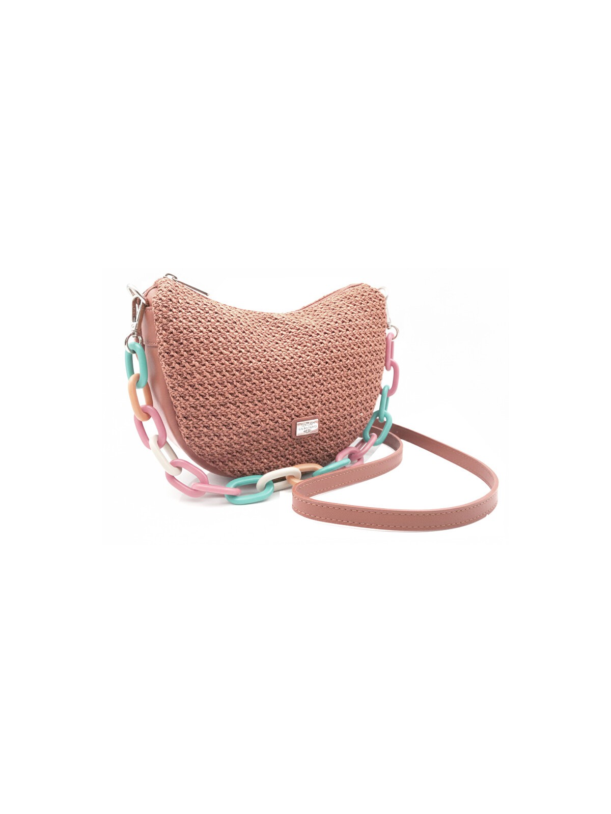 Caramelo Borsa da donna in pelle Banana Bag 82330 Nude donna
