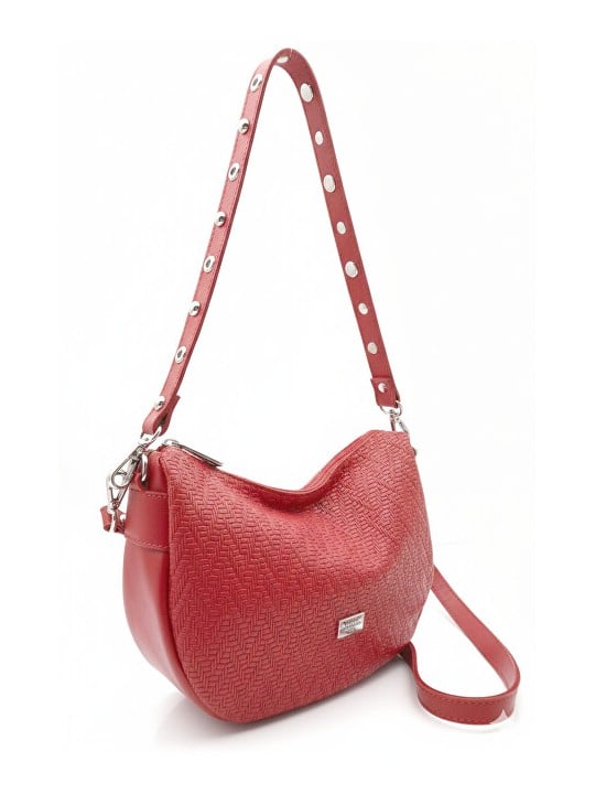 Caramelo Borsa da donna in pelle Banana Bag 82343 Rosso donna