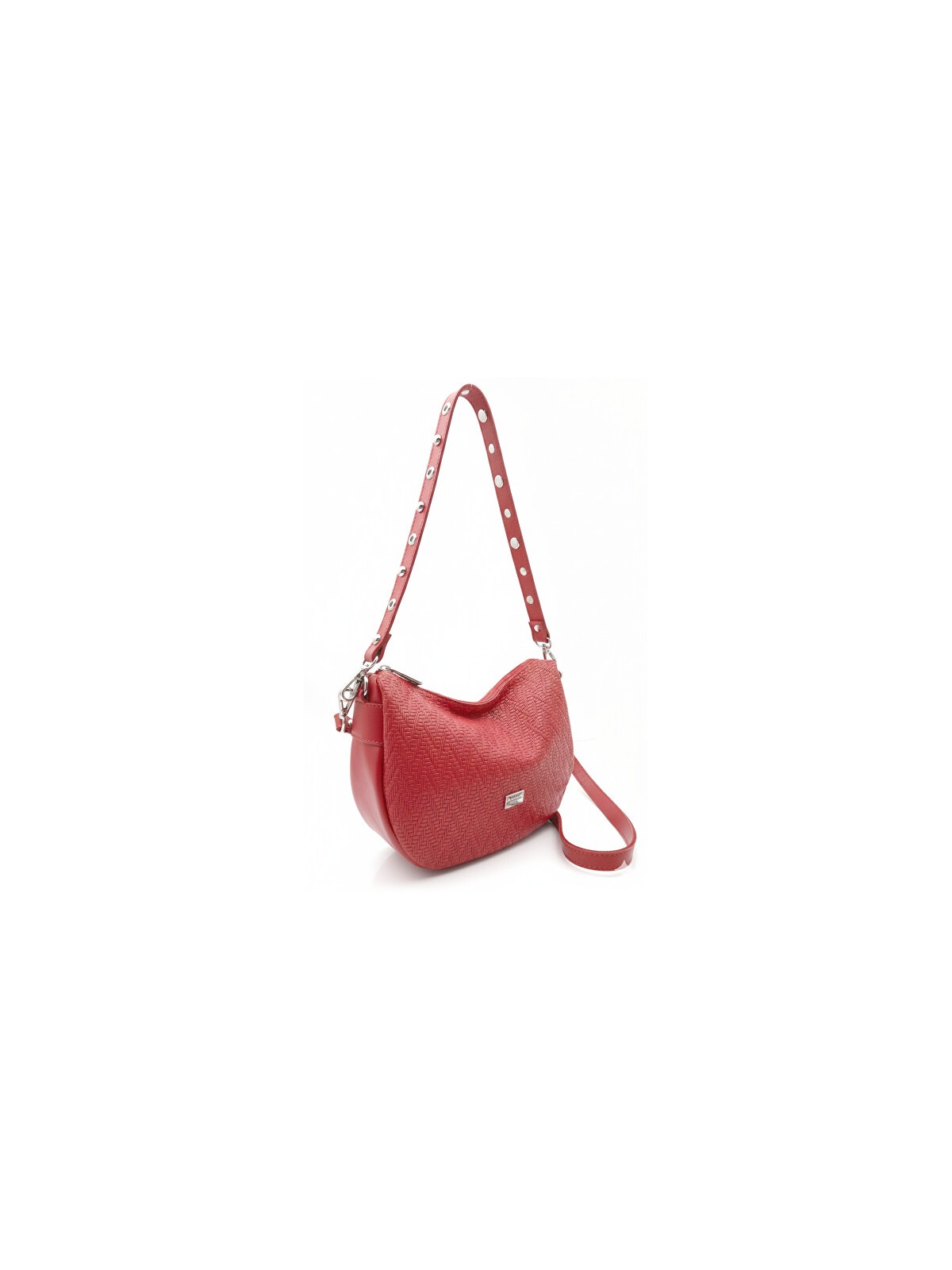 Caramelo Borsa da donna in pelle Banana Bag 82343 Rosso donna