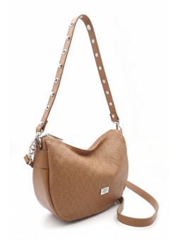 Caramelo Borsa da donna in pelle Banana Bag 82343 Cuero donna