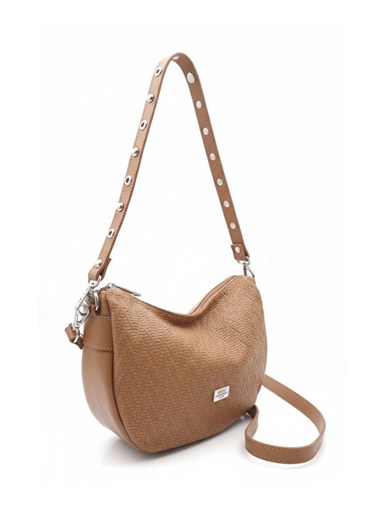 Caramelo Borsa da donna in pelle Banana Bag 82343 Cuero donna
