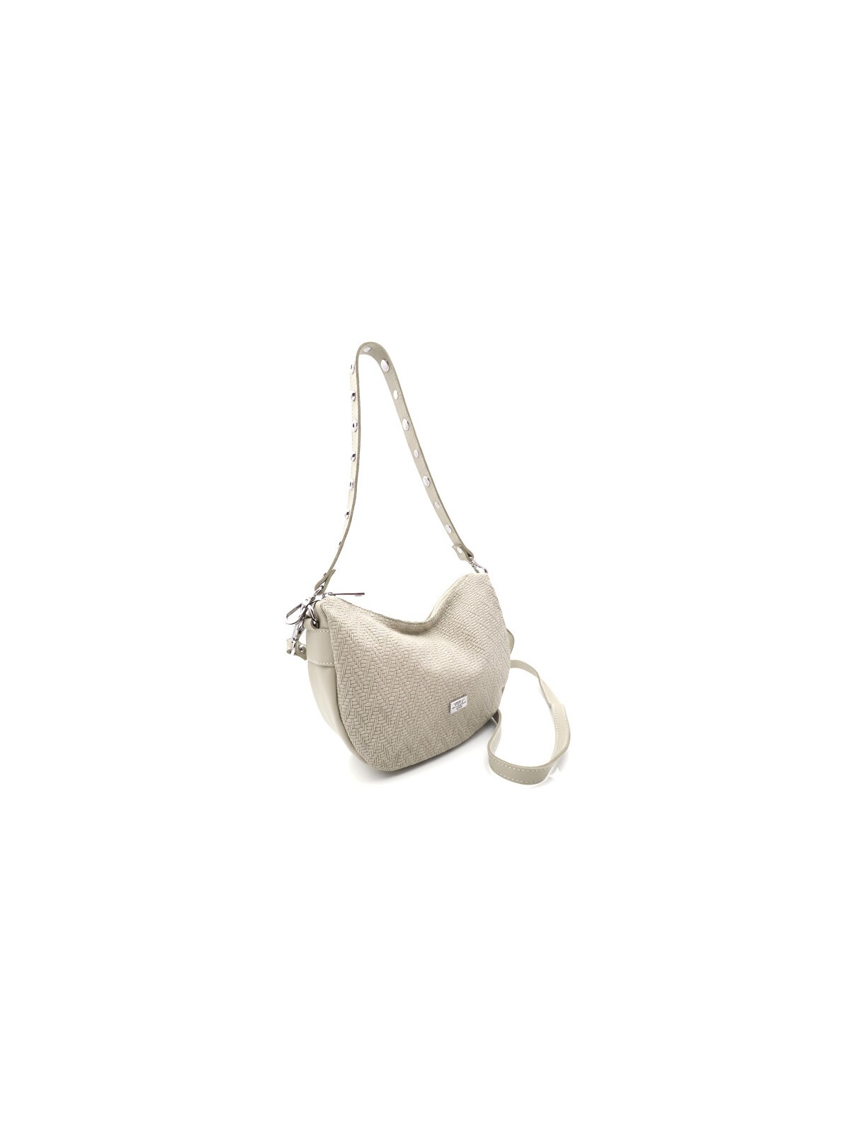 Caramelo Borsa da donna in pelle Banana Bag 82343 Beige donna