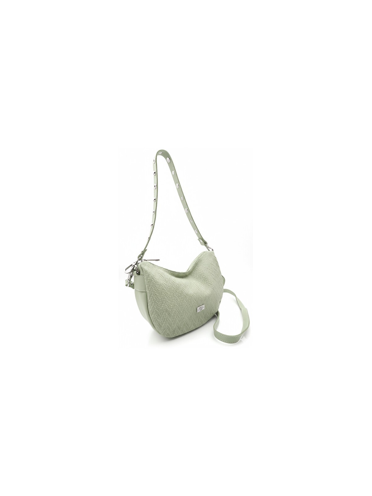 Caramelo Borsa da donna in pelle Banana Bag 82343 Verde donna