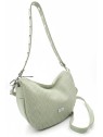 Caramelo Borsa da donna in pelle Banana Bag 82343 Verde donna