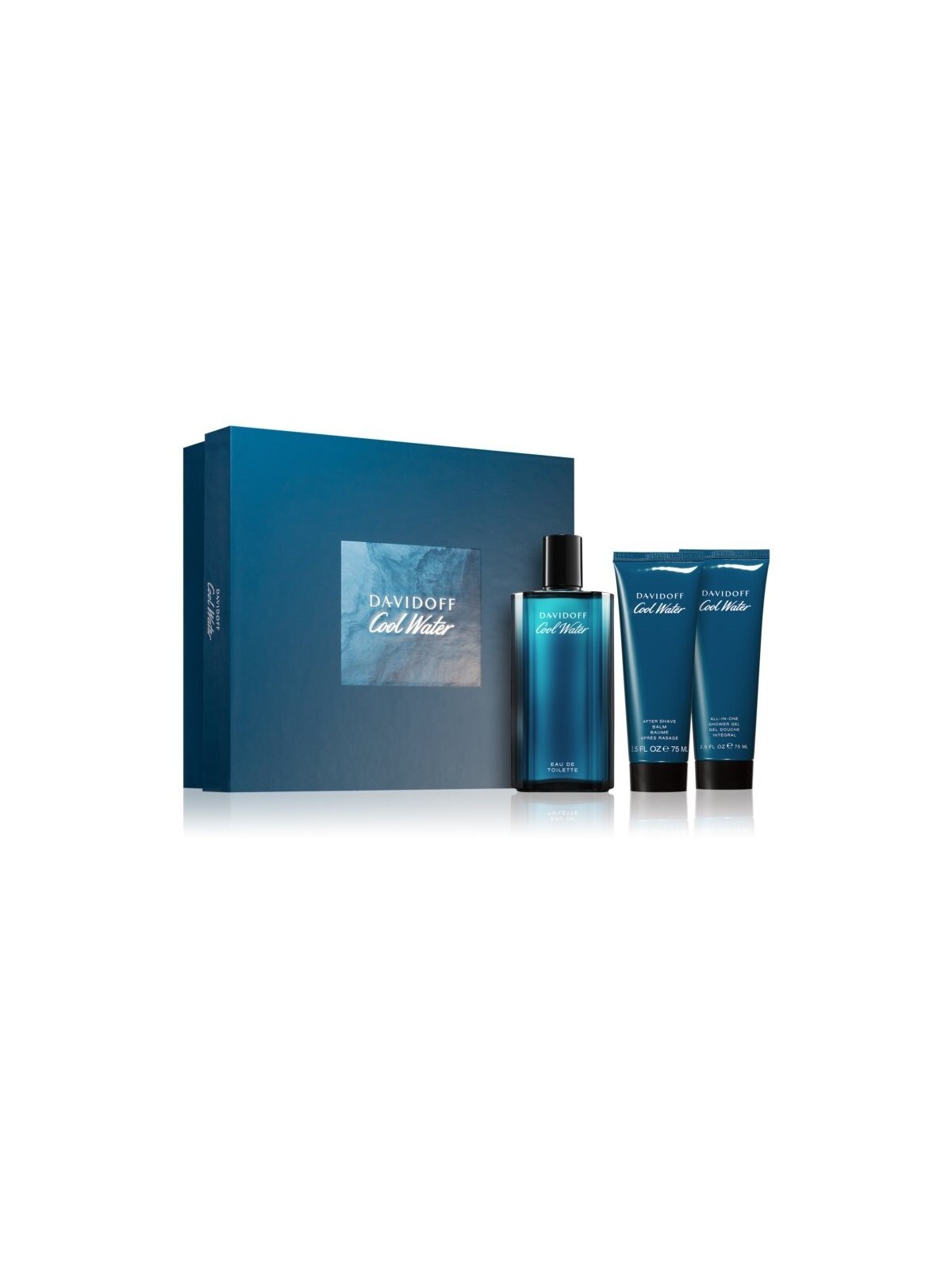 Davidoff Cool Water Man - eau de toilette 125ml + gel doccia 75ml + dopobarba 75ml uomo