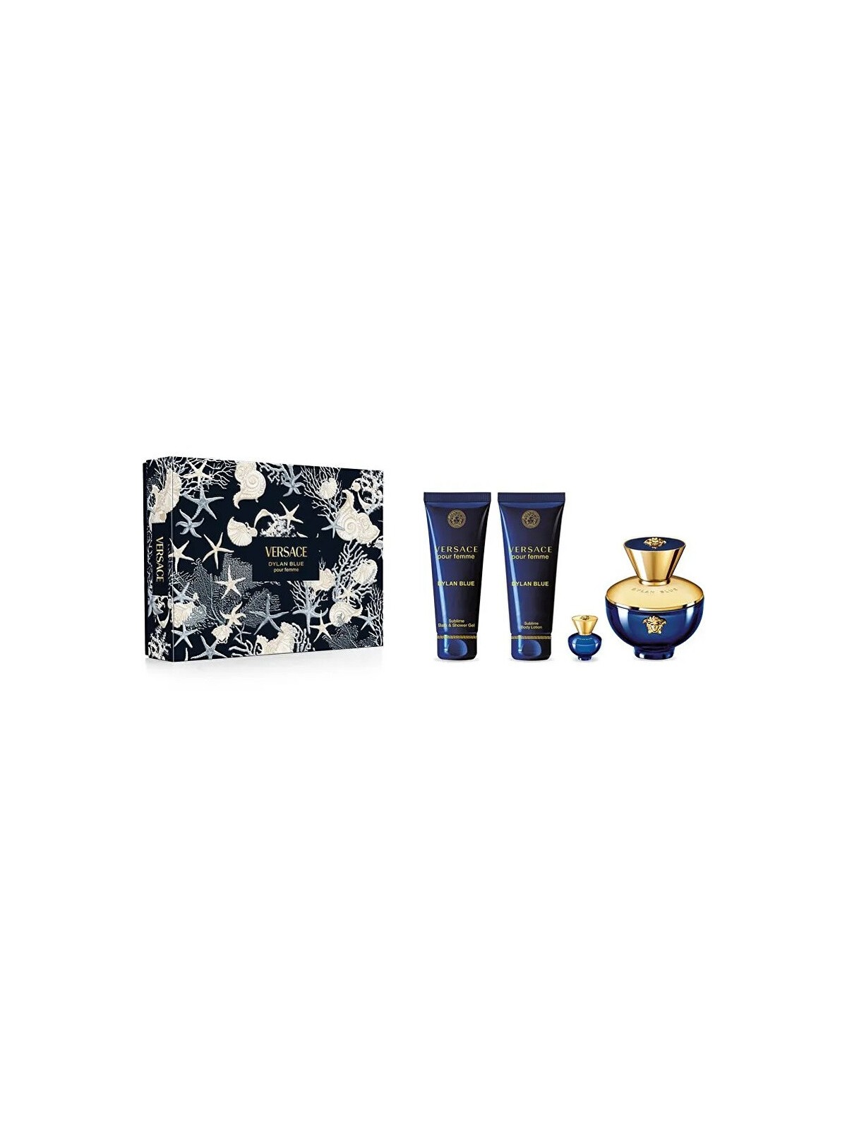 Versace Pour Femme Dylan Blue - eau de parfum 100ml + lozione corpo 100ml + gel doccia 100ml + eau de parfum 5ml donna