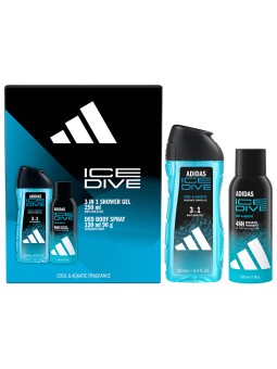 Adidas Ice Dive - deodorante spray 150ml + gel doccia 3 in 1 250ml uomo